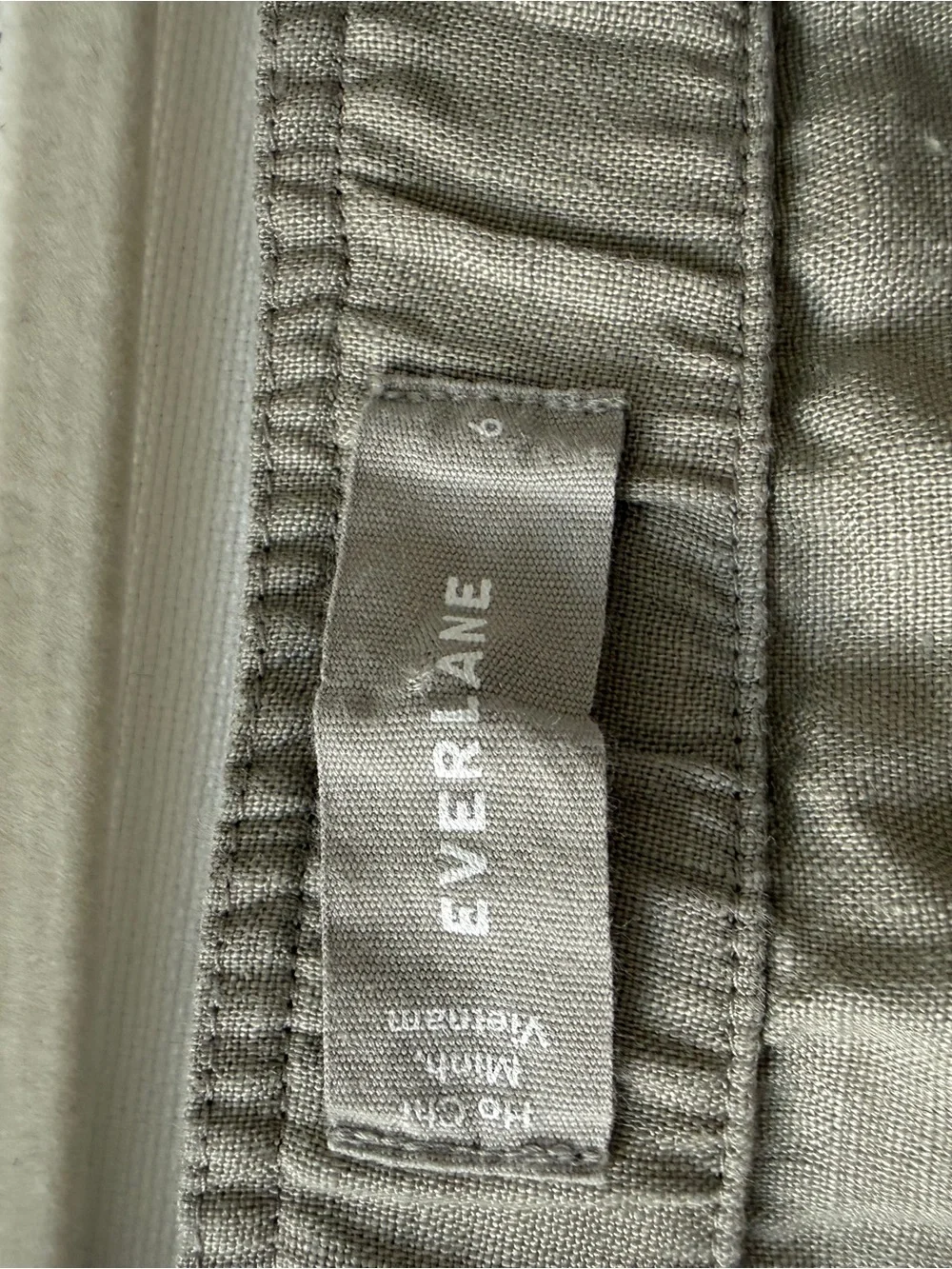 Everlane Sleeveless Button Front Linen Jumpsuit in Olive